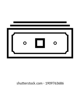 Abstract designation of money on a white background - Vector illustration