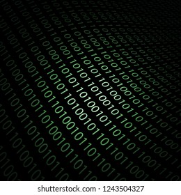 Abstract design-Binary code 3D background. Technology concept. Vector illustration.
