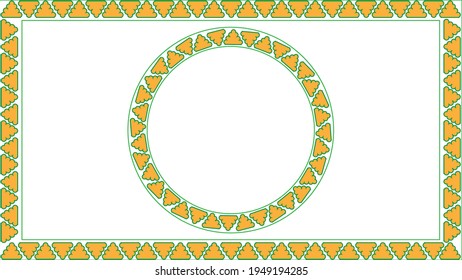 An abstract of a designed and decorated border