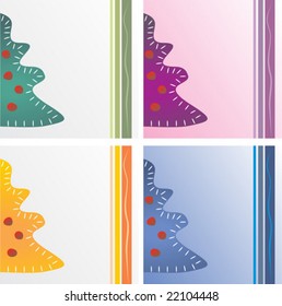 Abstract designed New Year and Christmas card