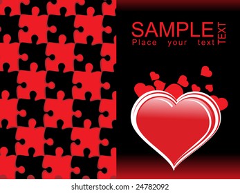 abstract designer valentine card
