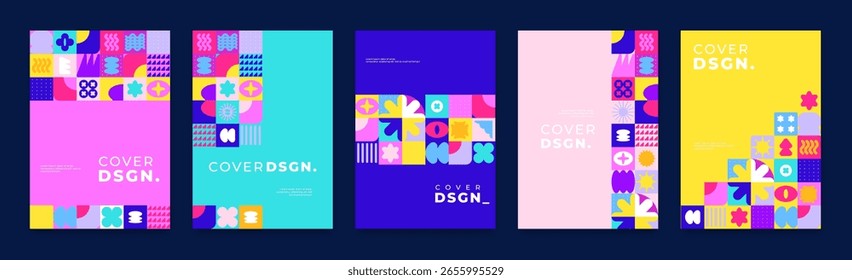 Abstract Designs with Geometric Shapes modern graphic composition design element