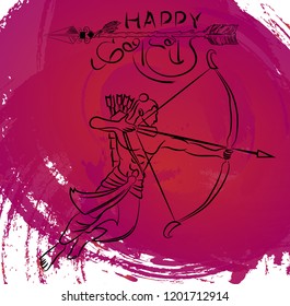 Abstract designs for happy dussehra.