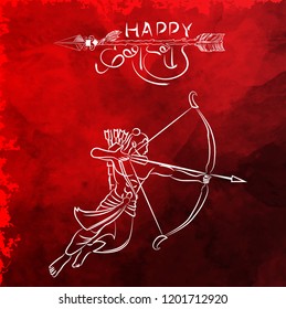 Abstract designs for happy dussehra.