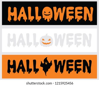 Abstract designs for Happy Halloween.