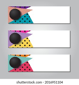 Abstrakte Designs, Horizontaler Webbanner. Fußzeilendesigns. Werbevorlage. Vektorgrafik