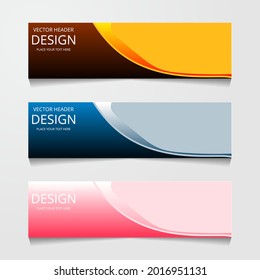 Abstract Designs, Horizontal Web banner. header footer designs. promotions template. Vector Illustration
