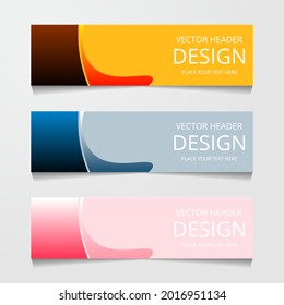 Resumen Diseños, Banner web horizontal. diseños de pie de página de encabezado. plantilla de promociones. Ilustración vectorial
