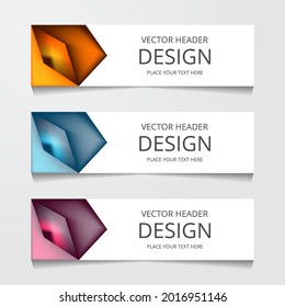 Abstract Designs, Horizontal Web banner. header footer designs. promotions template. Vector Illustration