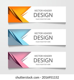 Abstract Designs, Horizontal Web banner. header footer designs. promotions template. Vector Illustration