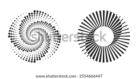 Abstract designs isolated on white background. Vector illustration.
