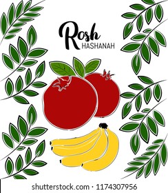 Abstract designs for Jewish festival Rosh hashanah.
