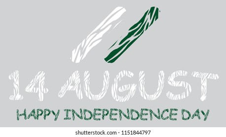 Abstract designs for Pakistan Independence day .