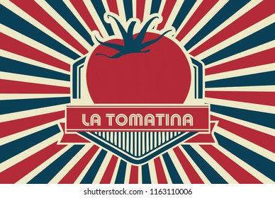 Abstract designs for spanish festival la tomatina.