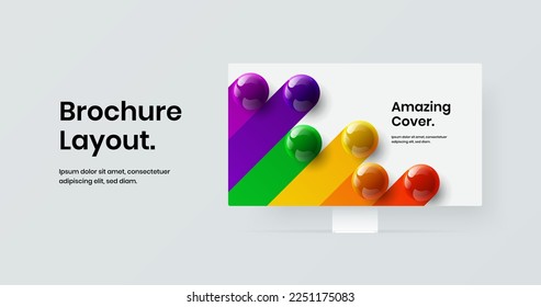 Abstract desktop mockup presentation template. Unique website design vector layout.