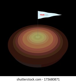 Abstract destination hot spot with triangle flag design  Eps 10 vector illustration 