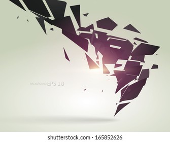 Abstract destroy line background vector.