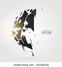 Abstract destroy lines background