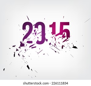 Abstract destroy lines / explosion background 2015, clean and modern style design. Vector eps 10