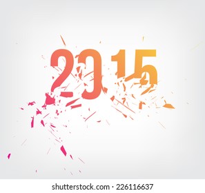 Abstract destroy lines / explosion background 2015, clean and modern style design. Vector eps 10