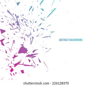 Abstract destroy lines / explosion background, clean and modern style design. Vector eps 10