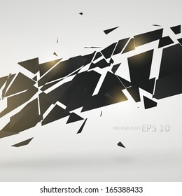 Abstract destroy shine line background Vector