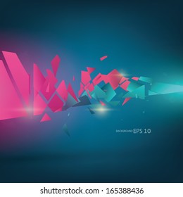 Abstract destroy shine line background Vector