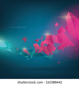 Abstract destroy shine line background Vector