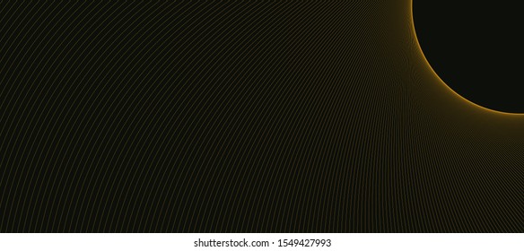 abstract detailed background with radial wired veil in black and gold