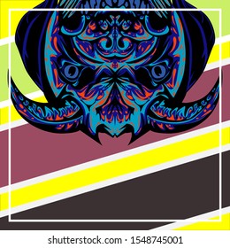 Abstract a Devil. pop art a Devil.