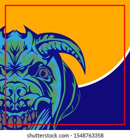 Abstract a Devil. pop art a Devil.