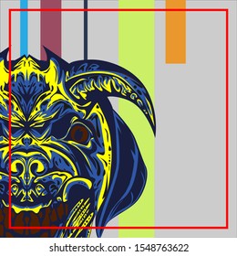 Abstract a Devil. pop art a Devil.