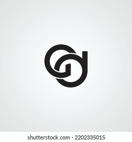 Resumen de la plantilla de icono de la DG, GD, D, G del logotipo del vector.