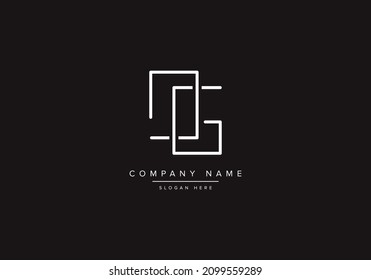Abstract DG initial logo design, DG monogram logo