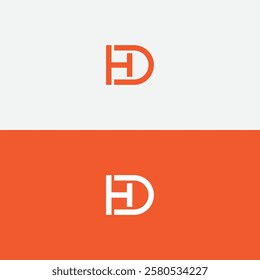 Abstract DH, HD, D, H Letters Logo Monogram icon. Initial Letter HD Logo. HD Stock Letter Logo design.