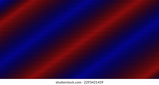 Resumen del fondo de brillo horizontal rayado por láser diadonal. Escanear pantalla. Fondo tecnológico futurista de neón con rayas. Ilustración del vector