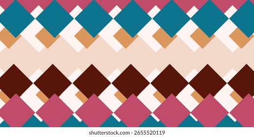 Abstract diagonal background with pastel colored geometric patterns.