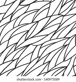 Abstract diagonal background. Seamless black and white pattern