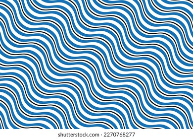 abstract diagonal black blue and white wavy lines pattern.