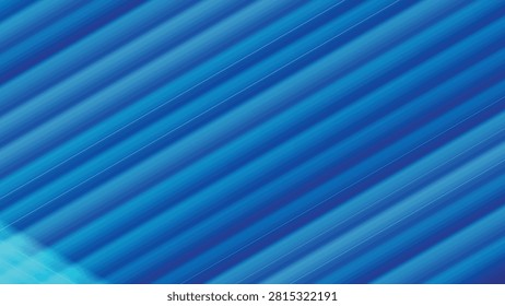 Abstract diagonal blue gradient stripes with soft motion blur creating a modern dynamic geometric technology vector background  