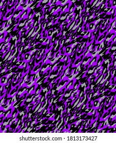 Abstract Diagonal Camouflage Leopard Cheetah Animal Skin Shapes Geometric Brush Strokes Seamless Vector Pattern Isolated Background
