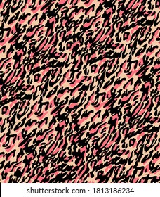 Resumen Diagonal Camuflaje Leopardo Quetah Formas De Piel Animal Cepa Geométrica Cepa De Cepillo Sin Marea Patrón Vector Aislado Fondo