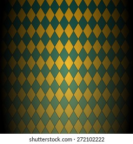 Abstract diagonal checkered pattern. Yellow-green vector geometric background.