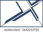 Abstract diagonal composition split space corners