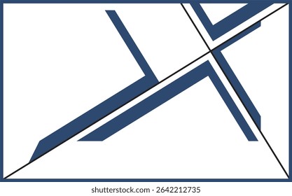Abstract diagonal composition split space corners