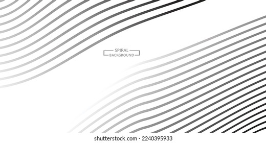 Resumen Diagonal curvada de fondo a rayas. Vector de círculo ondulado inclinado, que muestra el patrón de línea. para su negocio