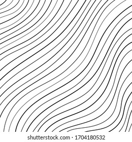 Abstrakte diagonale Kurven und Wellen schwarze Linien Hintergrund