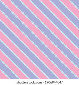 Abstract diagonal doodle line pink and purple color vector illustration. Seamless pattern background design wallpaper