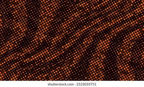 Abstract Diagonal Dotted Pattern in Warm Tones of Orange and Brown