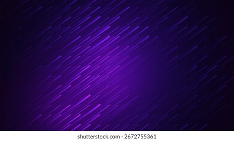 Abstract diagonal falling rain streaks on dark background pattern